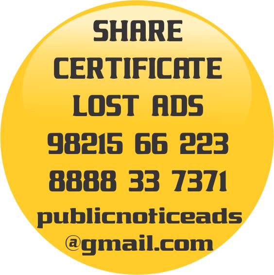 Share certificate lost